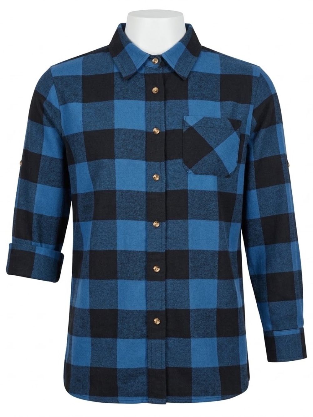 Buffalo Plaid YD Flannel Rollup Shirt